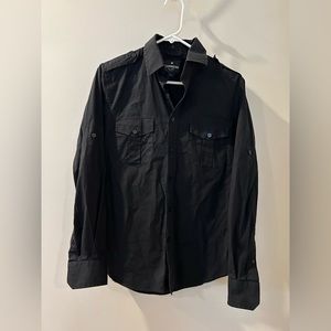 Express. MK2 fitted black button down shirt. Size small. Neck 14-14.5. Like new.